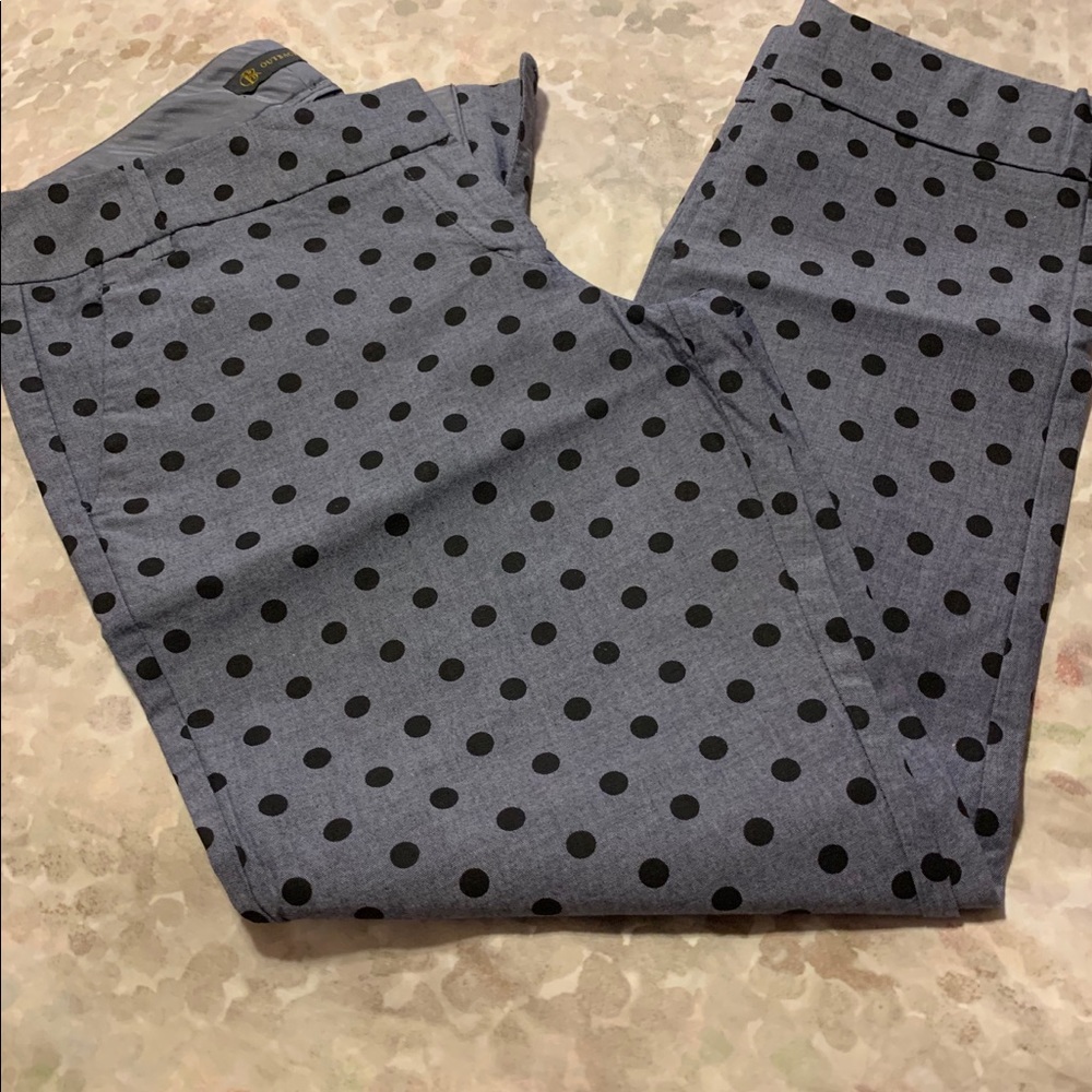 Banana Republic blue polka dot pants